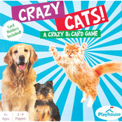 Paper House Productions Crazy Eights Card Game, Crazy Pets