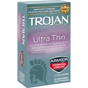 Trojan Ultra Thin Armor Spermicidal Lubricant Condoms 12 ct.