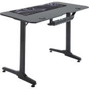 X Rocker Panther Gaming Desk with XL Mousepad and Game Holder, Gray