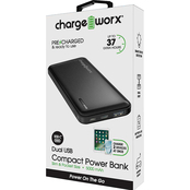 Charge Worx 5000mah Dual USB Slim Power Bank
