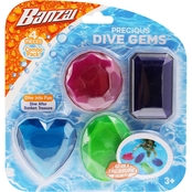 Banzai Precious Dive Gems 4 pc. Water/Pool Toy Dive Set