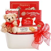 Alder Creek Teddy Bear and Chocolates Gift Basket 3 lb.