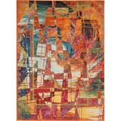 Nourison Celestial CES06 STGLS 5 ft. 3 in. x 7 ft. 3 in. Abstract Rug