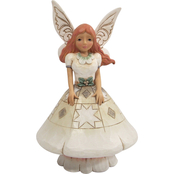 Jim Shore White Woodland Fairy with Mushroom Skirt Figurine