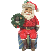 Jim Shore Mini Santa Sitting on Gifts Figurine