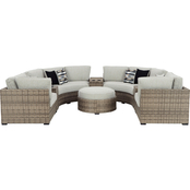Signature Design by Ashley Calworth Outdoor Sectional 8 pc. Set