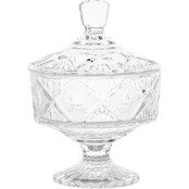 Gibson Home Pestal Glass Candy Bowl 6 in.