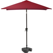CorLiving 9 ft. Square Tilt Patio Umbrella with Base