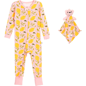 Sleep On It Infant Girls Lemons Coverall PJ 1 pc. Pajamas