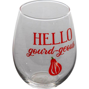 Gibson Home Harvest Hello Gourd-geous 18 oz. Stemless Wine Glass