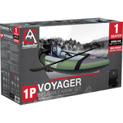 Avalanche Voyager 1 Person Inflatable Kayak Set, Green