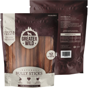 Greater Wild All Natural Ingredient 6 in. Bully Stick Dog Chews and Treats 12 ct.