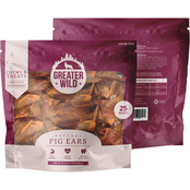 Greater Wild All Natural Ingredient Pig Ears Chews and Treats 25 pc.