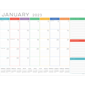 TF Publishing 2023 Rainbow Blocks Desk Pad Monthly Blotter Calendar