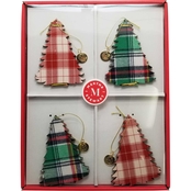 Martha Stewart Holiday Christmas Tree Ornament with Metal Coin 4 pc. Set