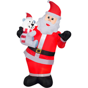 Gemmy Animated Airblown Inflatable Santa and Polar Bear