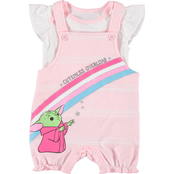 Star Wars Infant Girls Tee and Striped Shortalls 2 pc. Set
