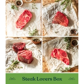Wholesome Meats 100% Grass Fed Beef Steak Lovers Box 3 lb.