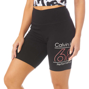 Calvin Klein Performance Outline 68 Split Logo High Waist Bike Short 7 in.