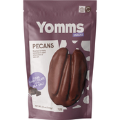 Yomms Snacks Dark Chocolate with Sea Salt Pecans 12 bags, 3.5 oz. each
