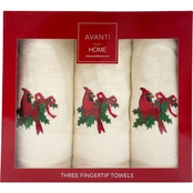 Avanti Holiday Cardinal 3 pc. Fingertip Towel Box Set