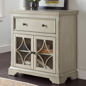 Accentrics Home Two Door and One Drawer Console, Cream