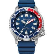 Citizen Men's Eco Drive Pro Master Dive Blue Polyurethane Strap Watch BN0168-06L