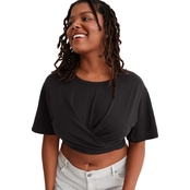 Aerie Cropped Wrapback Tee