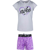 Nike Little Girls Space Dye Shorts 2 pc. Set