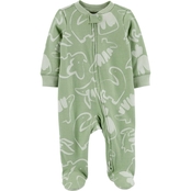 Carter's Infant Boys Dinosaur 2 Way Zip Cotton Sleep and Play