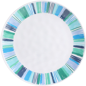 Gibson Home Tropical Sway Orleans Blue 11 in. Dinner Plate