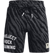 Under Armour Project Rock Rival Fleece Printed Shorts