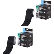 Heali Black Zebra Kinesiology Tapes Infused with Magnesium & Menthol 2 pk.