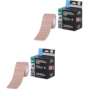 Heali Beige Zebra Kinesiology Tapes Infused with Magnesium and Menthol 2 pk.