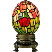 Dale Tiffany Floral Tiffany 10 in. Decorative Egg Lamp