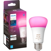 Philips Hue White and Color Ambiance A19 Bluetooth 75W Smart LED Bulb