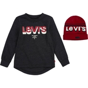 Levi's Toddler Boys Graphic Tee with Beanie