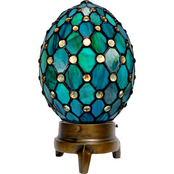 Dale Tiffany Elenora Jewel 15.5 in. Tiffany Decorative Egg Accent Lamp
