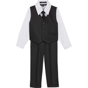 Andrew Fezza Toddler Boys 4 pc, Dressy Shirt Vest Pants and Tie Set