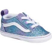 Vans Infant Girls Old Skool Ombre Glitter Crib Shoes