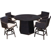 Abbyson Casey 5pc. Fire Table Dining Set