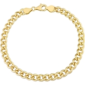 Sofia B. 18K Yellow Gold Over Sterling Silver 6.5mm Curb Link Chain Bracelet
