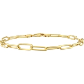 Sofia B. 18K Gold Plated Sterling Silver 5mm Polished Paperclip Chain Bracelet