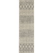 Nourison Passion PSN43 Ivory/Gray 2 ft. 2 in. x 7 ft. 6 in. Geometric Rug