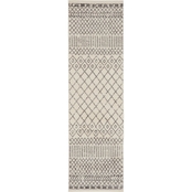 Nourison Passion PSN42 Ivory Gray 2 ft. 2 in. x 7 ft. 6 in. Geometric Rug