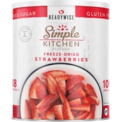 ReadyWise Simple Kitchen Freeze-Dried Sliced Strawberries #10 Can, 18 servings