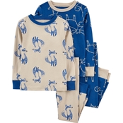 Carter's Toddler Boys Moose 100% Snug Fit Cotton Pajama 4 pc. Set