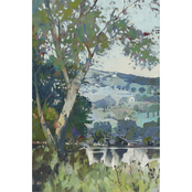 Inkstry Lemon Landscape I Canvas Wrapped Giclee Art