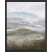 Inkstry Tan Strokes Framed Canvas Giclee Print