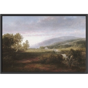 Inkstry Spring Landscape Framed Canvas Giclee Print